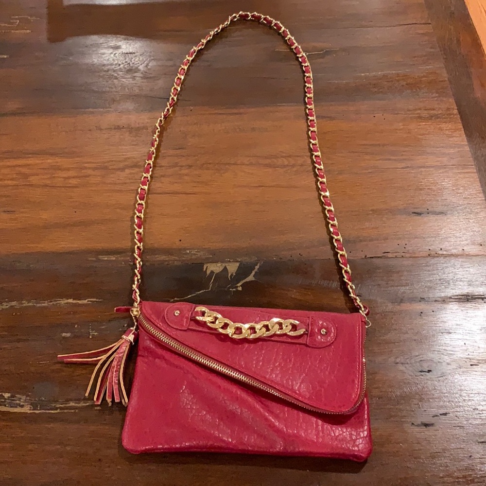 Red crossbody bag